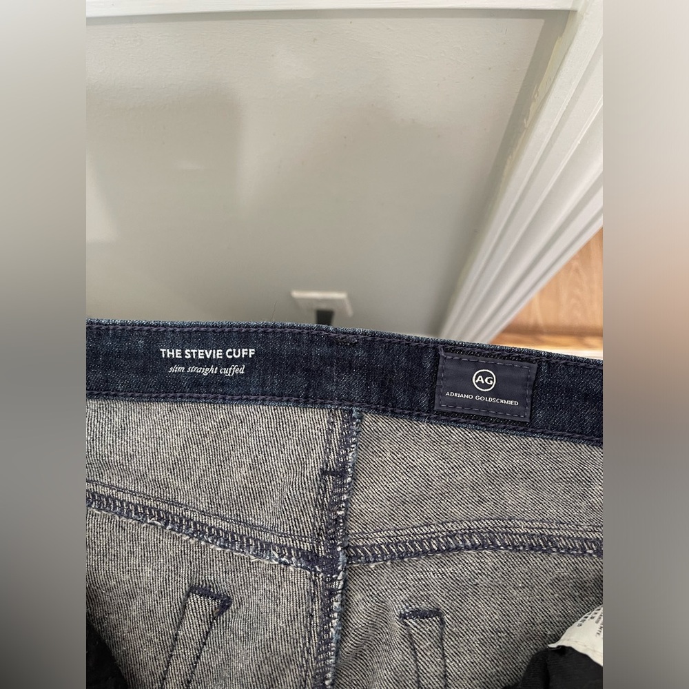 Adriano Goldschmied Stevie Cuff dark wash crops